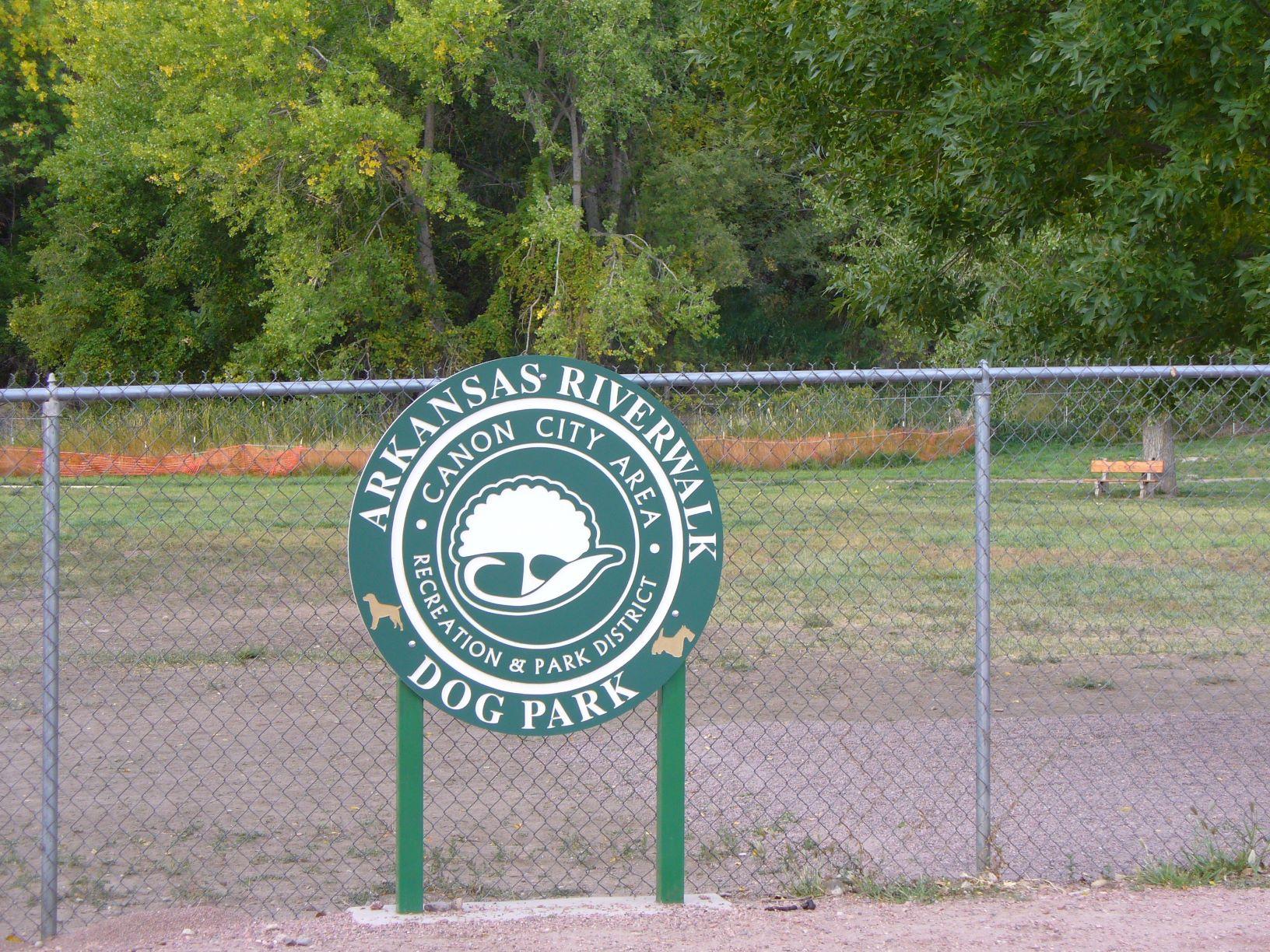 Arkansas Riverwalk Dog Park Sign