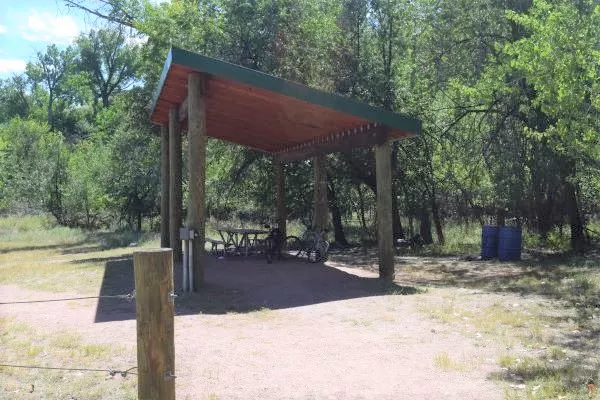 Pavilion in John Griffin Regional Park near Ropes Course