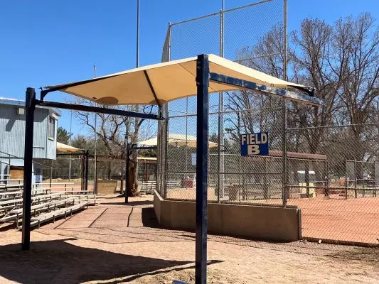 Single Shade Structure at Rouse Park for Bleacher Cover