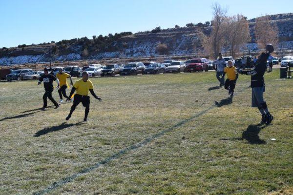 Turkey Bowl Men's Team Playing on the Field