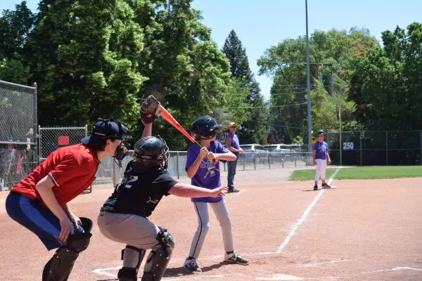 A close call pitch in youth baseball