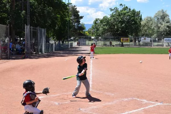 A mighty swing in youth baseball